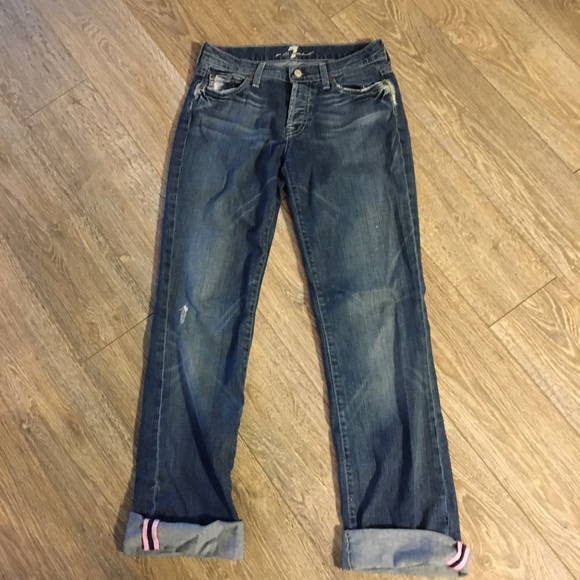 Seven for all man kind boot cut boyfriend jeans - Picture 6 of 6